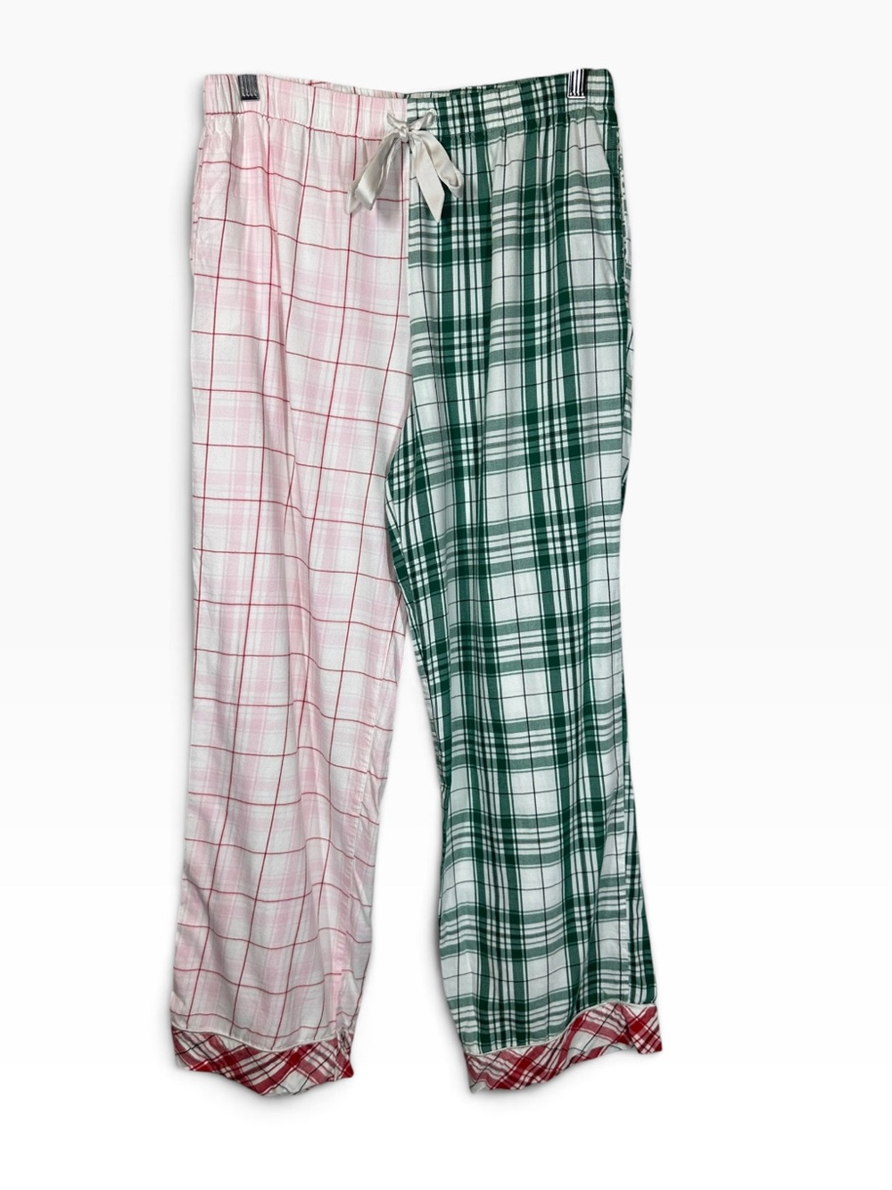 VICTORIA'S SECRET Women's Large Flannel Long Pajama Set Mix Match Plaid - Picture 9 of 15